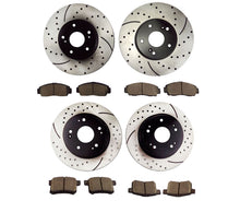 Load image into Gallery viewer, Atmansta QPD20002 Front & Rear Brake kit with Drilled/Slotted Rotors and Ceramic Brake pads for 2009 2010 Acura TSX Base / 2008 2009 2010 Honda Accord EX EX-L