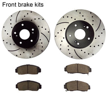 Load image into Gallery viewer, Atmansta QPD20002 Front & Rear Brake kit with Drilled/Slotted Rotors and Ceramic Brake pads for 2009 2010 Acura TSX Base / 2008 2009 2010 Honda Accord EX EX-L