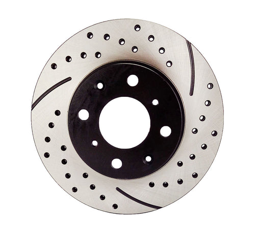 Atmansta QPD10007 Front Brake kit with Drilled/Slotted Rotors and Ceramic Brake pads for 1990-1999 Honda Civic