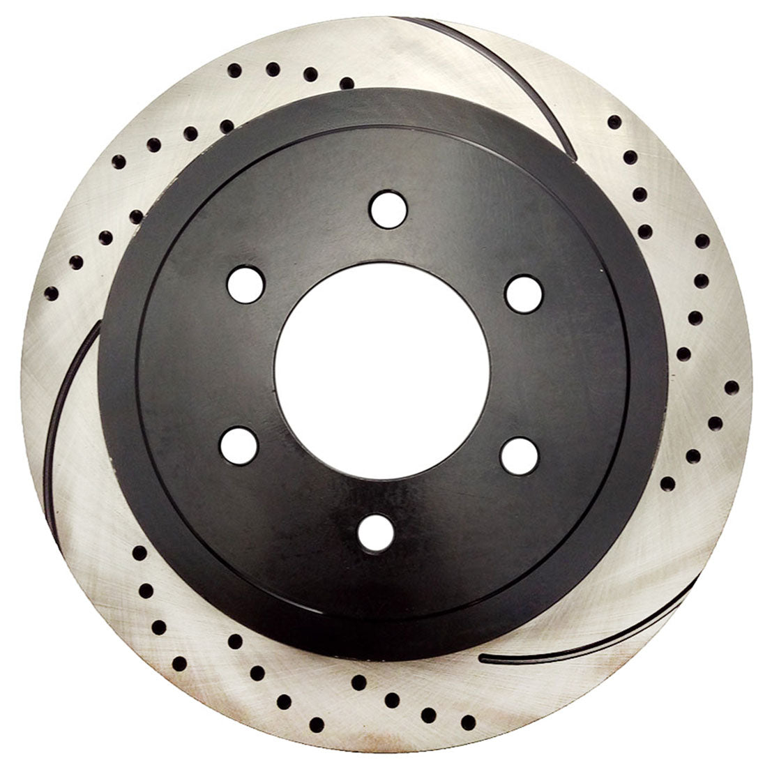 Atmansta QPD10021 Rear Slotted & Drilled Rotors and Ceramic Pads Brake Kit  for Ford F-150 Pickup 4WD,Lincoln