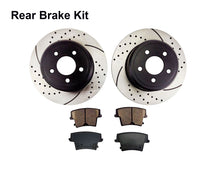 Load image into Gallery viewer, Atmansta QPD20001 Front & Rear Brake kit with Drilled/Slotted Rotors and Ceramic Brake pads for 2005-2017 Chrysler 300 2006-2017 Dodge Challenger/Charger/Magnum V6 RWD