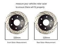 Load image into Gallery viewer, Atmansta QPD20001 Front & Rear Brake kit with Drilled/Slotted Rotors and Ceramic Brake pads for 2005-2017 Chrysler 300 2006-2017 Dodge Challenger/Charger/Magnum V6 RWD