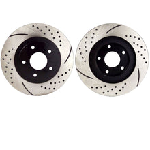 Load image into Gallery viewer, Atmansta QPD10001 Front Brake kit with Slotted/Drilled Rotors and Ceramic Pads for Infiniti I35 Nissan Altima Maxima¡