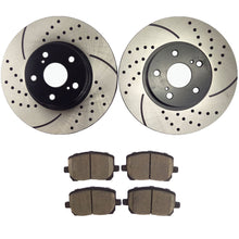 Load image into Gallery viewer, Atmansta QPD10004 Front Slotted & Drilled Rotors and Ceramic Pads Brake Kit for Pontiac VIBE Toyota Corolla