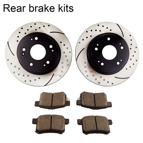 Atmansta QPD20002 Front & Rear Brake kit with Drilled/Slotted Rotors and Ceramic Brake pads for 2009 2010 Acura TSX Base / 2008 2009 2010 Honda Accord EX EX-L