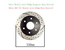 Load image into Gallery viewer, Atmansta QPD10038 Rear Brake kit with Drilled/Slotted Rotors and Ceramic Brake pads for 2002-2006 Chevrolet Silverado 1500 2003-2006 Cadillac Escalade 2002-2006 GMC Yukon