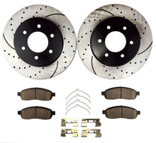 Load image into Gallery viewer, Atmansta QPD10039 Front Brake kit with Drilled/Slotted Rotors and Ceramic Brake pads for Ford F-150 Lincoln Mark LT