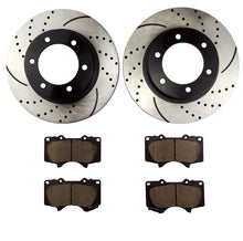 Load image into Gallery viewer, Atmansta QPD10046 Front Brake kit with Drilled/Slotted Rotors and Ceramic Brake pads for Toyota 4Runner FJ Cruiser Tacoma