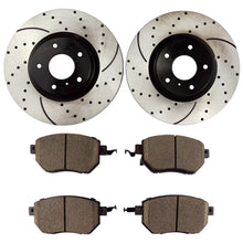 Load image into Gallery viewer, Atmansta QPD10047 Front Brake kit with Drilled/Slotted Rotors and Ceramic Brake pads fits 2003-2005 Infiniti FX35