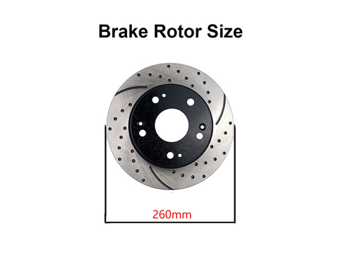 Atmansta QPD10058 Rear Brake kit with Drilled/Slotted Rotors and Ceramic Brake pads for 2003-07 honda accord 2004-08 acura tsx