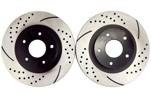 Atmansta QD10501 Front Drilled & Slotted Rotors Pair for Infiniti G35 I35 Nissan 350Z Altima Maxima