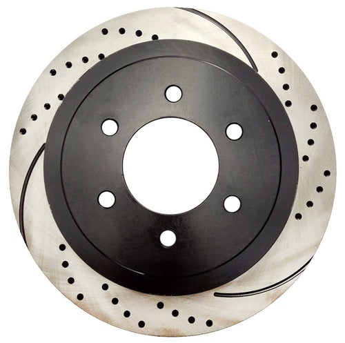 Atmansta QPD10021 Rear Slotted & Drilled Rotors and Ceramic Pads Brake Kit for Ford F-150 Pickup 4WD,Lincoln