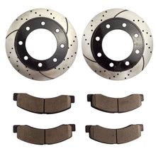 Load image into Gallery viewer, Atmansta QPD10040 Front Brake kit with Drilled/Slotted Rotors and Ceramic Brake pads for Ford Excursion F-250 Super Duty 4WD