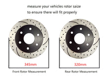 Load image into Gallery viewer, Atmansta QPD20013 Front &amp; Rear Brake kit with Drilled/Slotted Rotors and Ceramic Brake pads for 2005-2018 Chrysler 300 / 2006-2018 Dodge Charger / 2009-2017 Challenger / 2006-2008 Magnum 5.7L V8 or AWD V6