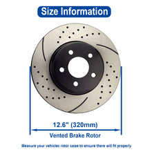 Load image into Gallery viewer, Atmansta QPD10015 Front Brake kit with Drilled/Slotted Rotors and Ceramic Brake pads for 2005-2017 Chrysler 300 2006-2017 Dodge Challenger Charger Magnum V6 RWD