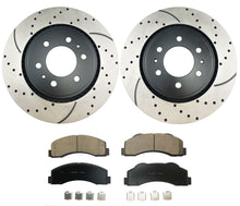 Load image into Gallery viewer, Atmansta QPD10041 Front Brake kit with Drilled/Slotted Rotors and Ceramic Brake pads for 2010-2018 Ford Expedition Ford F-150 Lincoln Navigator