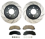 Atmansta QPD10041 Front Brake kit with Drilled/Slotted Rotors and Ceramic Brake pads for 2010-2018 Ford Expedition Ford F-150 Lincoln Navigator