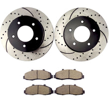 Load image into Gallery viewer, Atmansta QPD10050 Front Brake kit with Drilled/Slotted Rotors and Ceramic Brake pads for Ford F-150