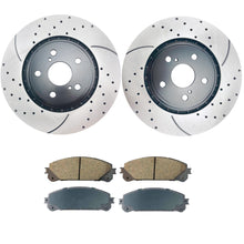 Load image into Gallery viewer, Atmansta QPD10062 Front Brake kit with Drilled/Slotted Rotors and Ceramic Brake pads for Lexus 2010-2015 RX350 RH450h