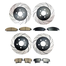 Load image into Gallery viewer, Atmansta QPD20013 Front &amp; Rear Brake kit with Drilled/Slotted Rotors and Ceramic Brake pads for 2005-2018 Chrysler 300 / 2006-2018 Dodge Charger / 2009-2017 Challenger / 2006-2008 Magnum 5.7L V8 or AWD V6